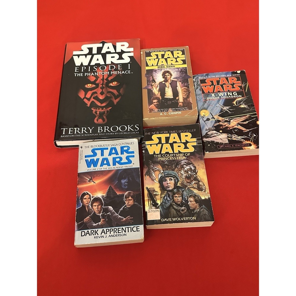 Star Wars Novels Lot of 5 1 Hardcover 4 Paperback